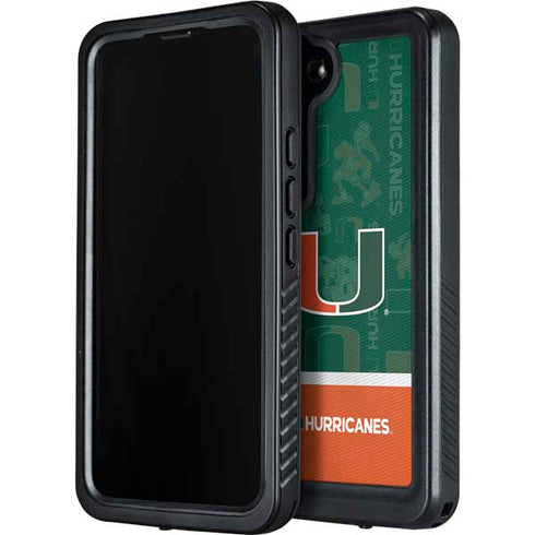 University of Miami U Hurricanes Galaxy S24 Plus Waterproof Case